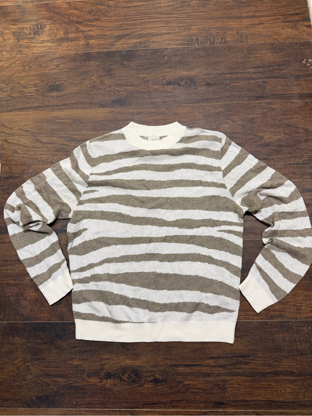 A New Day Zebra Print Pullover Sweater Size XS